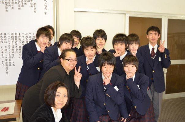 Lauren Gassman with her students